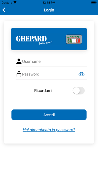 Ghepard Fuel Card Screenshot