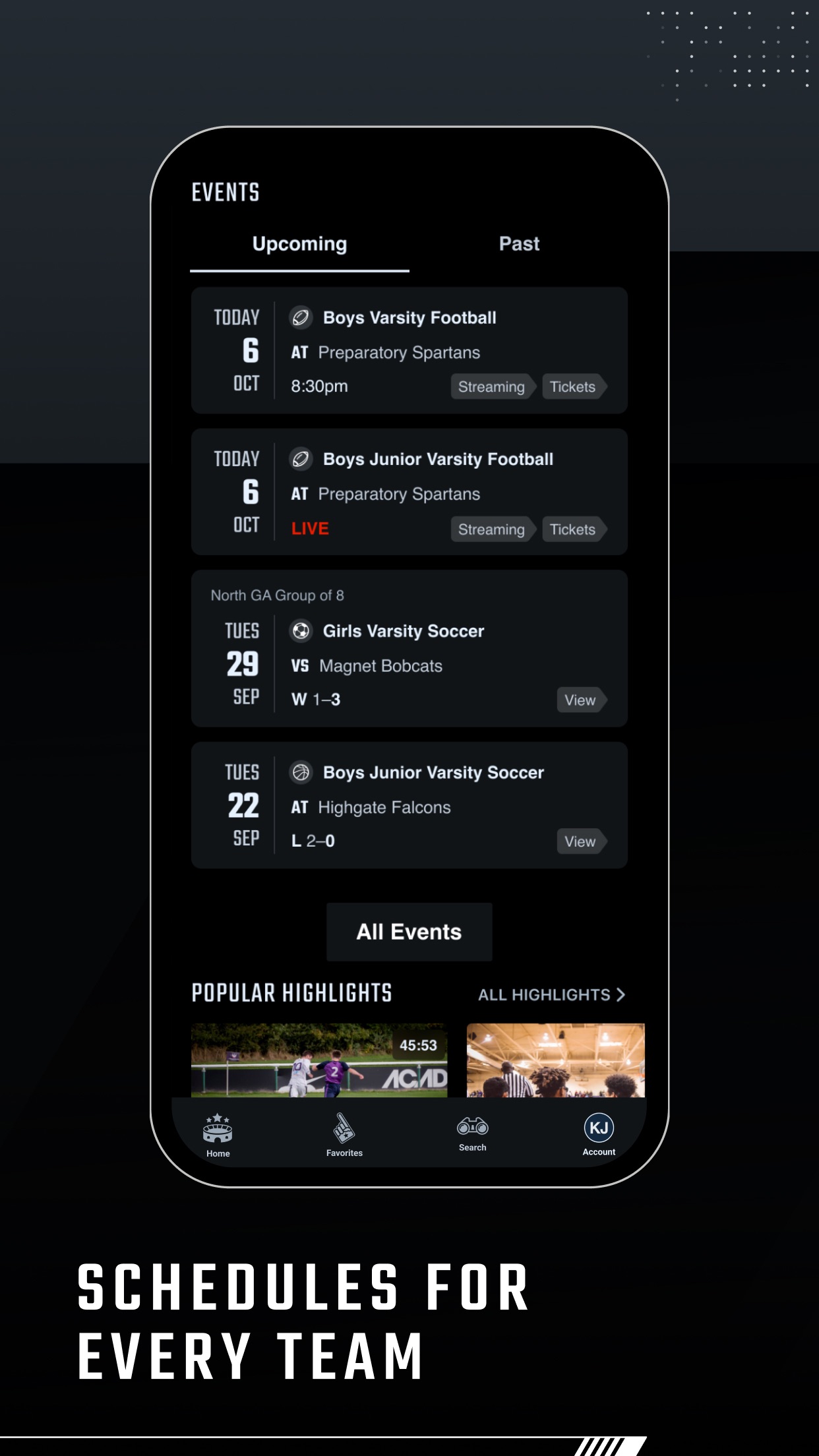Hudl Fan: Find. Watch. Follow. screenshot 4