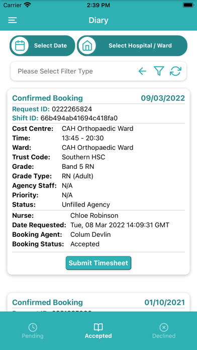 Oberon Nursing Agency Screenshot