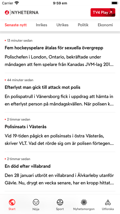 TV4 Nyheternaのおすすめ画像3