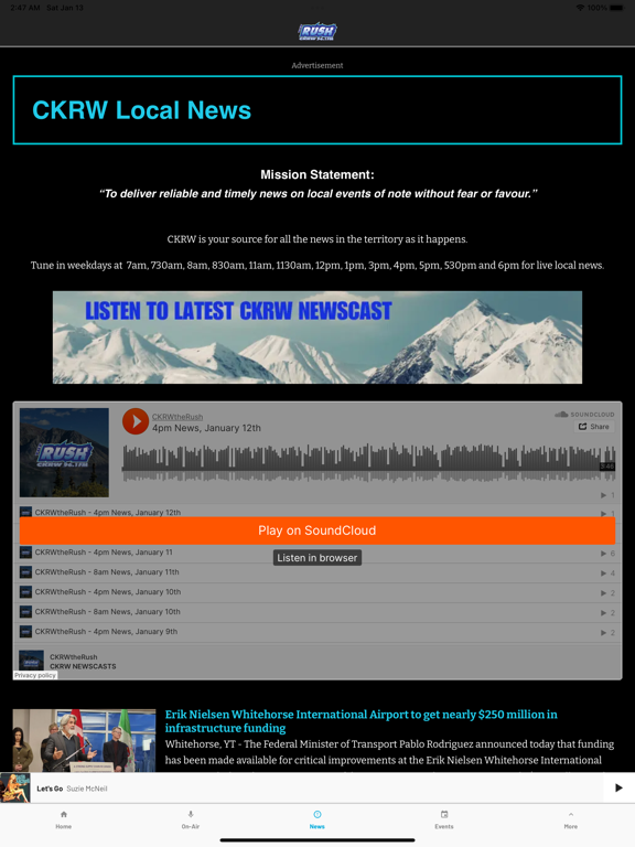 Screenshot #5 pour CKRW 96.1 The Rush