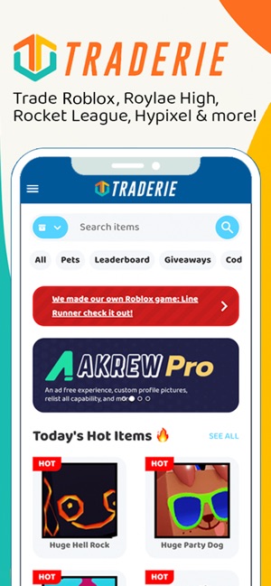 Browse Pets Items, Adopt Me, Traderie