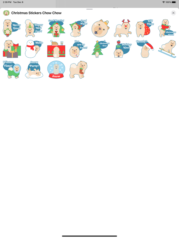 Screenshot #4 pour Christmas Stickers Chow Chow