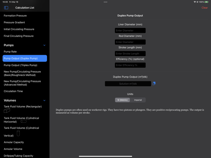Petroleum Field Calculator
