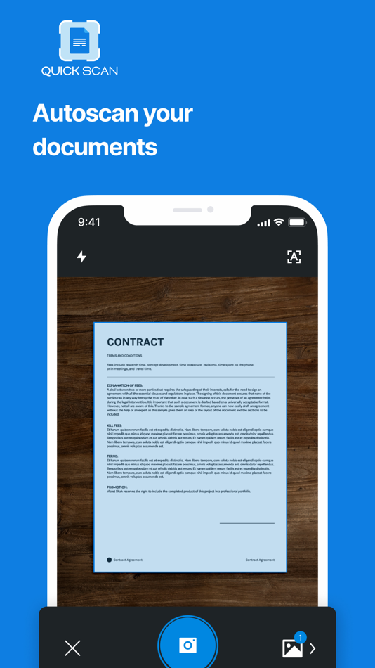 #1. QuickScan: Document Scanner (iOS) 来自: Technostacks Infotech Private Limited