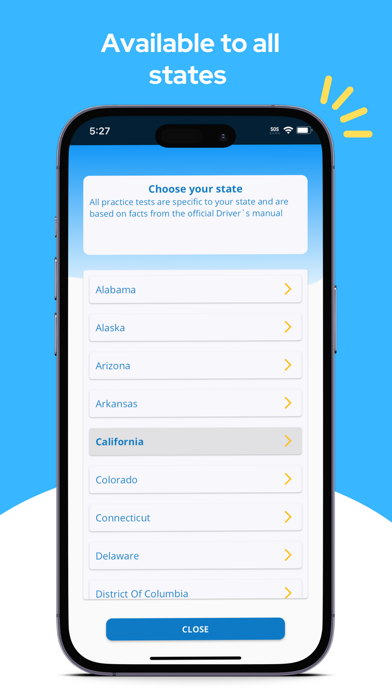 DMV Study: Driver License Test Screenshot