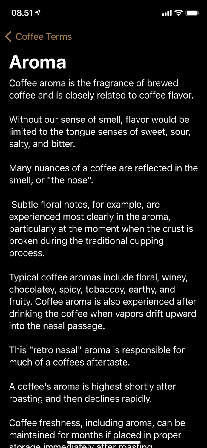 Coffee Terms