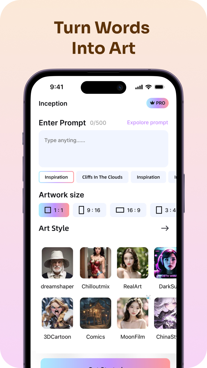 Inception - AI Art Generator