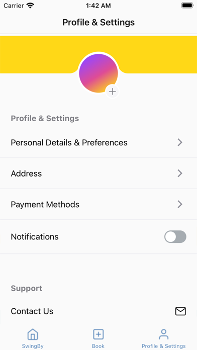 SwingBy.care Screenshot
