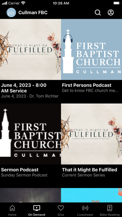 Cullman First Baptist Church Screenshot