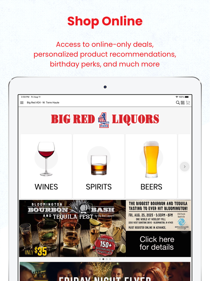 Big Red Liquors App