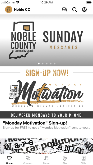 Noble County Community Church Screenshot