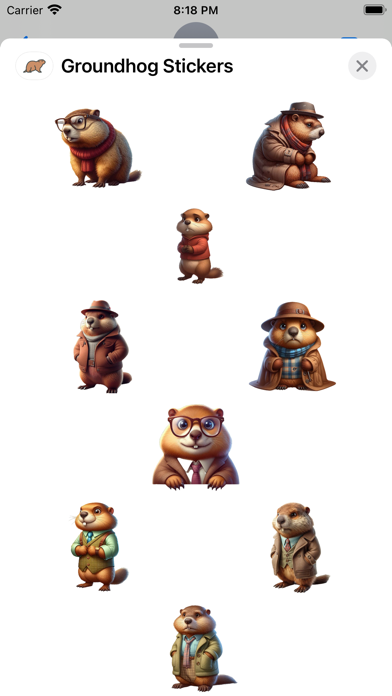 Screenshot #1 pour Groundhog Stickers