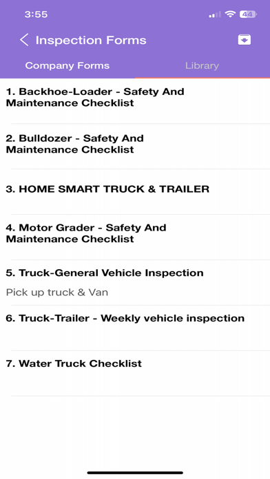 Fleet Inspection & Maintenance Screenshot