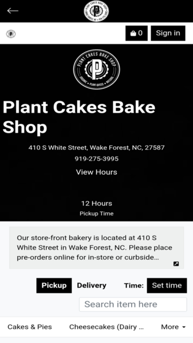 Plant Cakes Bake Shop Screenshot