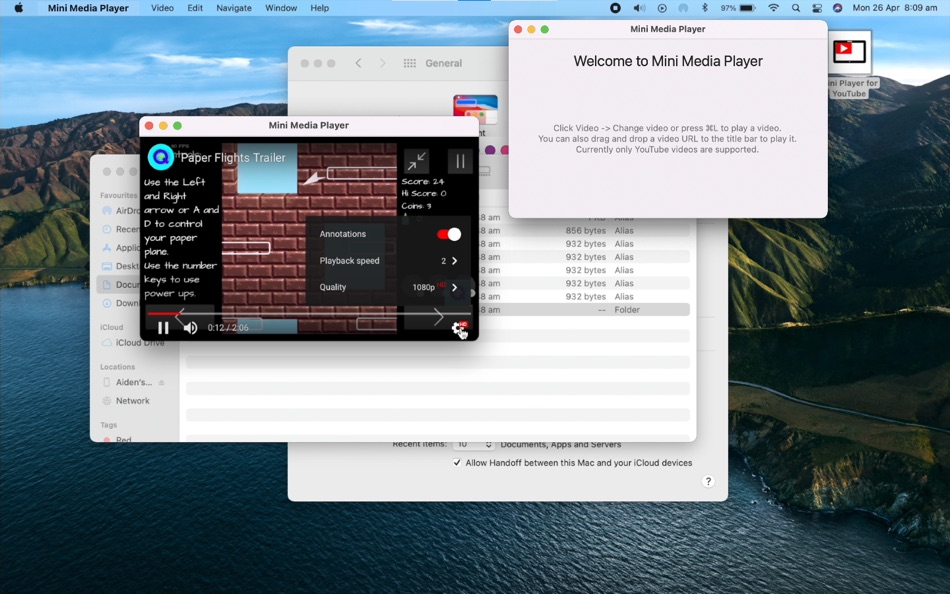 #4. Mini Media Player (macOS) 由: Aiden Quinn