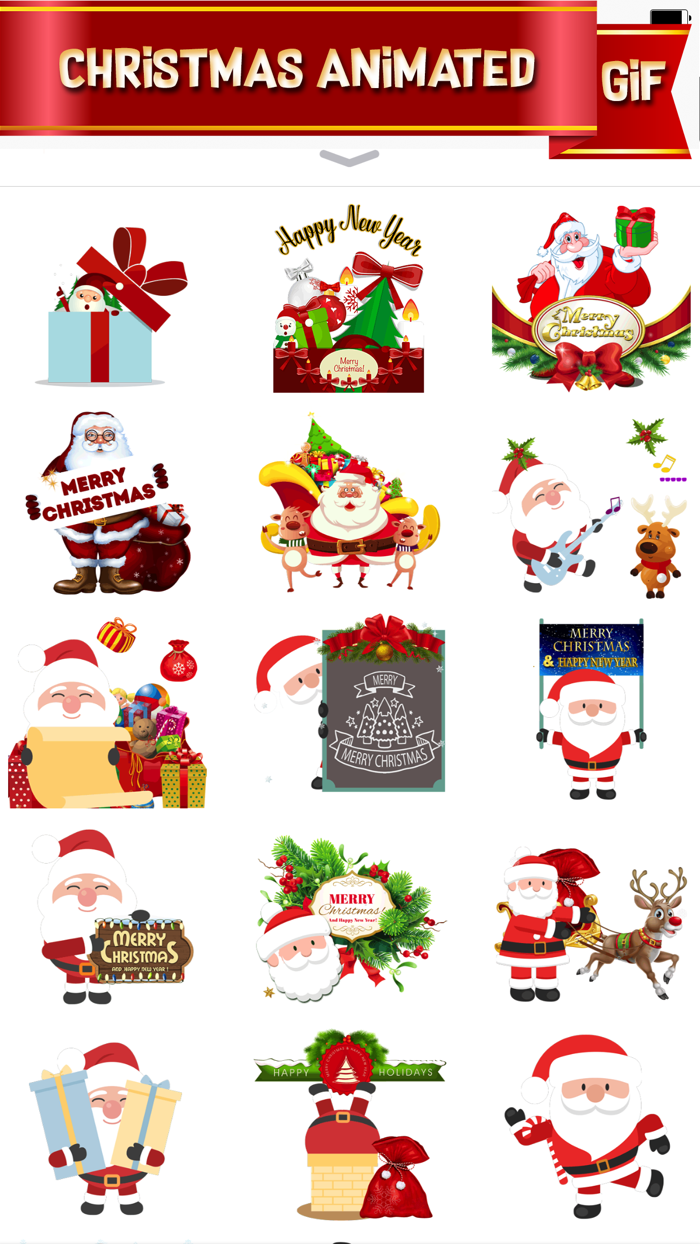 Happy Santa Animated Stickers