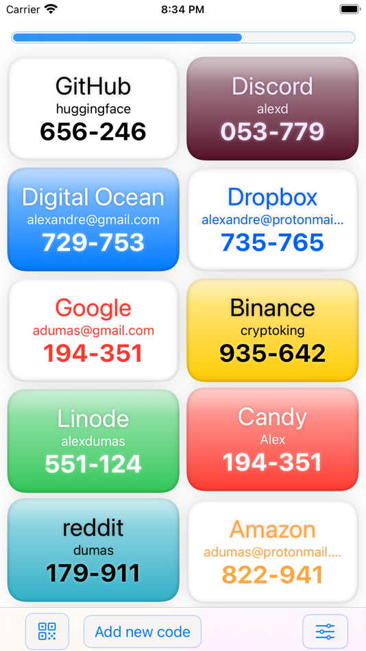 #1. 30 Seconds — 2FA codes (iOS) By: Nikita Starshinov