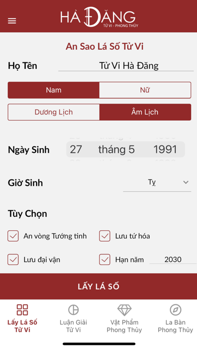 Lập Lá Số Tử Vi & La Bàn Screenshot
