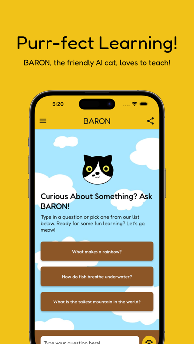 BARON - AI chat app for kids Screenshot