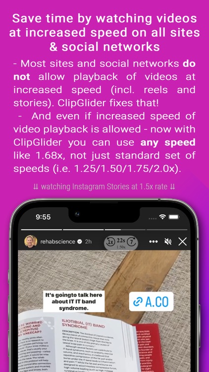 ClipGlider - 1.5x video speed screenshot-3