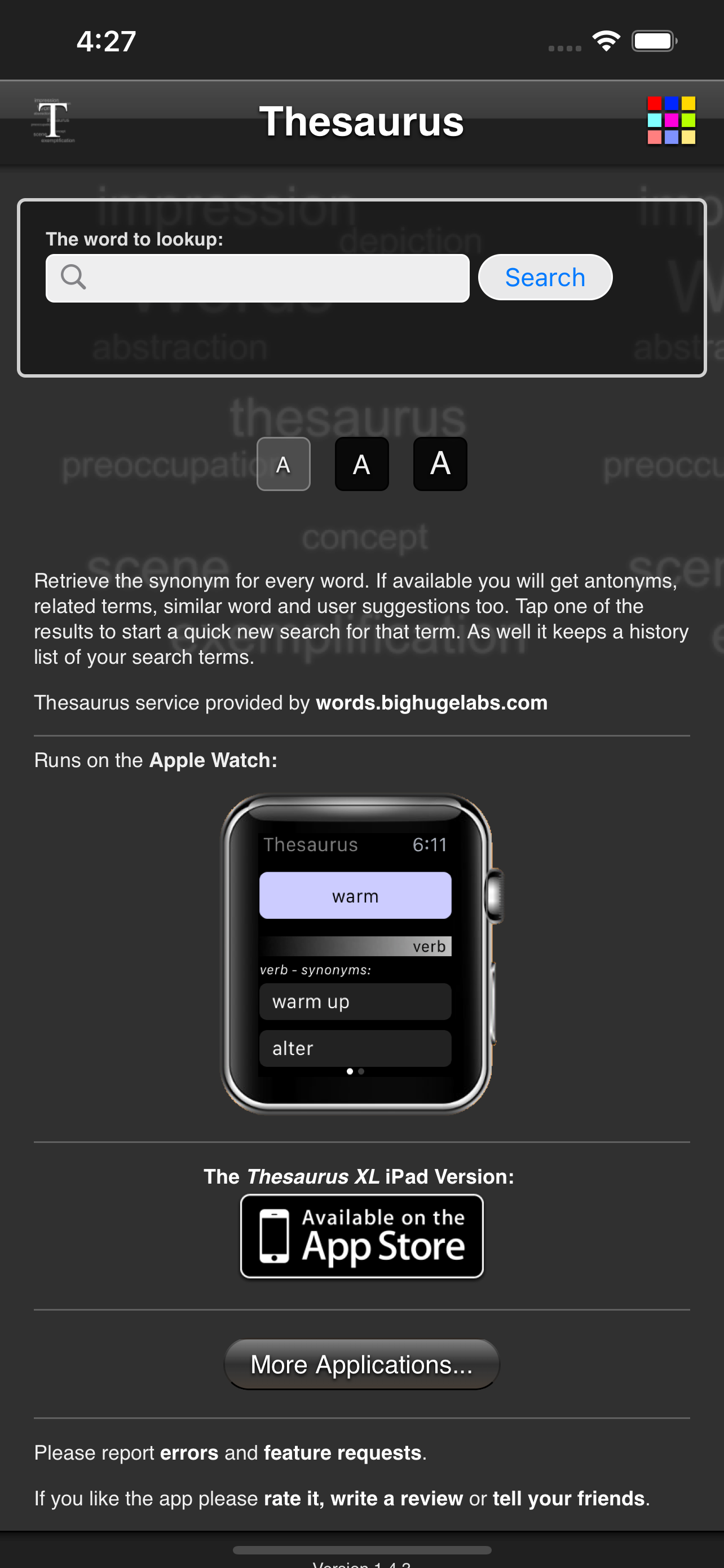 Thesaurus App