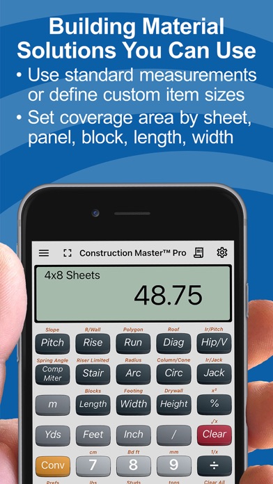 Construction Master Pro Calc Screenshot