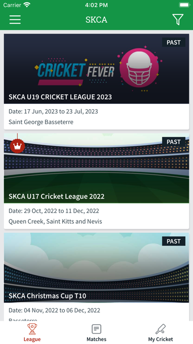St. Kitts Cricket Association Screenshot