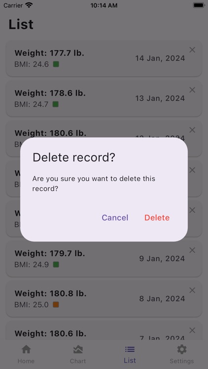 Weight Tracker, BMI calculator screenshot-4