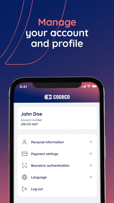 Cogeco My Account Screenshot
