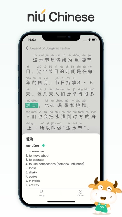 NIU Chinese - HSK Reading Screenshot