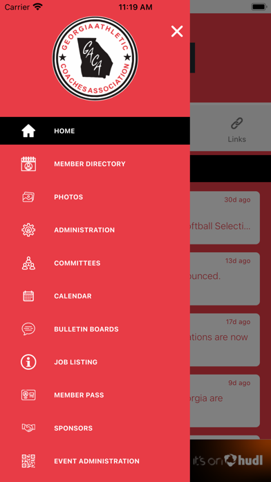 Georgia Athletic Coaches Assoc Screenshot