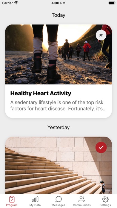 OHC Lifestyle Medicine App Screenshot