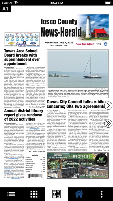 Iosco County News-Herald Screenshot