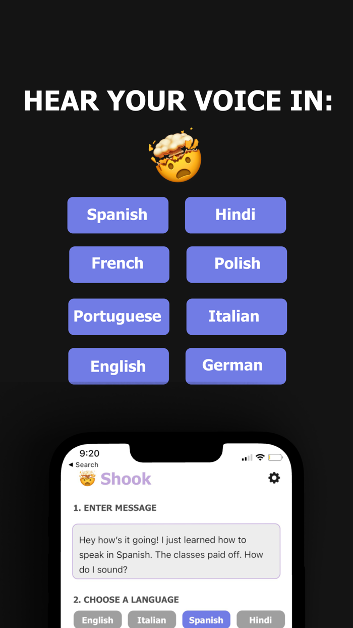 Shook - AI Voice Translation