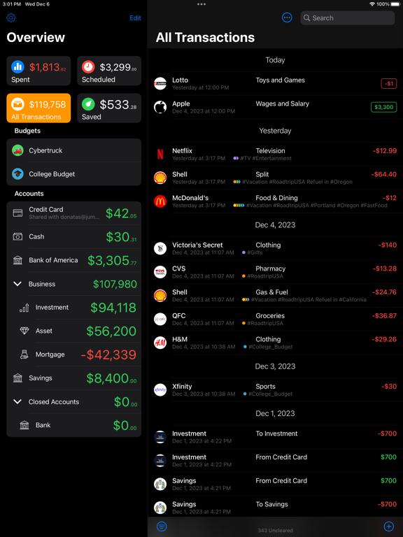 Screenshot #1 for Money - Track & Budget Finance