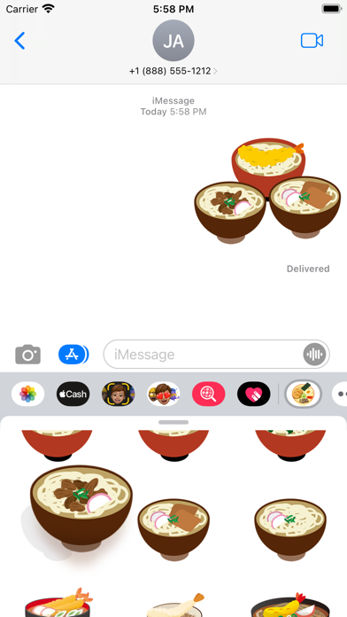 Japanese noodle sticker Screenshot