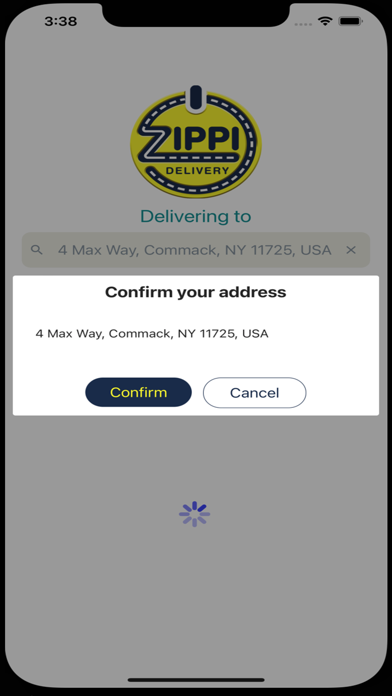 Zippi Delivery App Screenshot