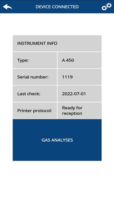 Screenshot 2 of Flue Gas Analysis App