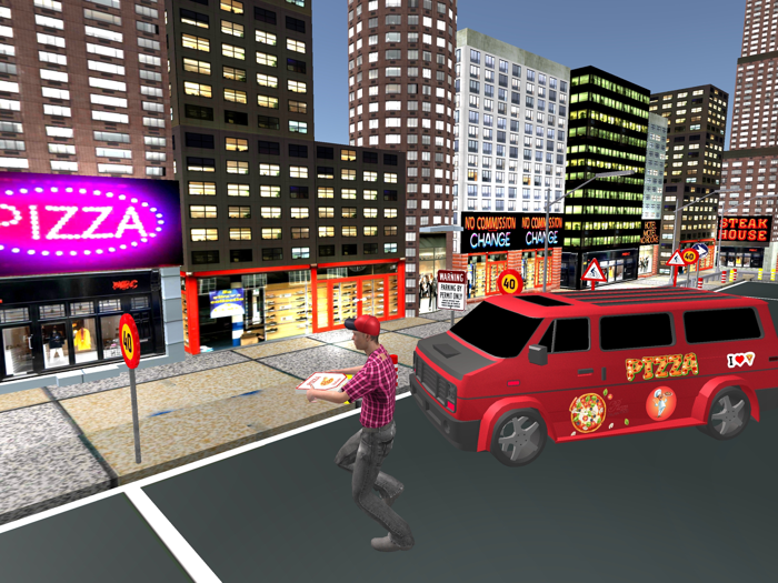 Pizza Delivery Boy City Drive