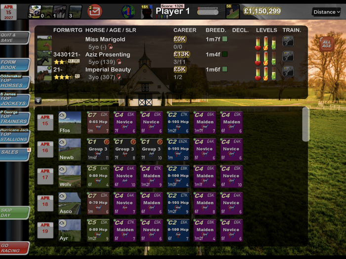 Starters Orders horse racing