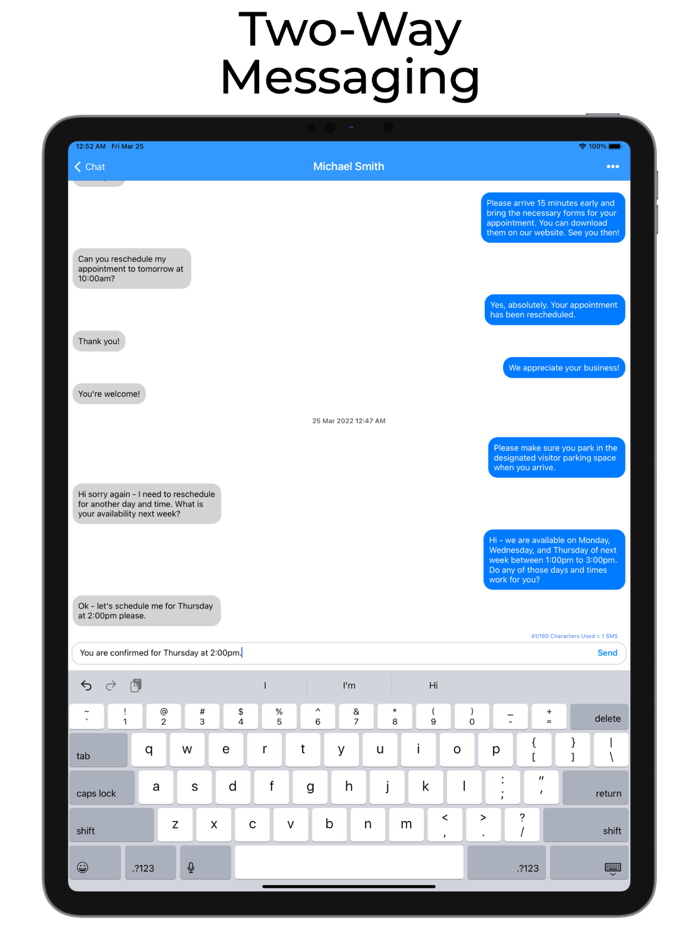Reminderbase Scheduled Text