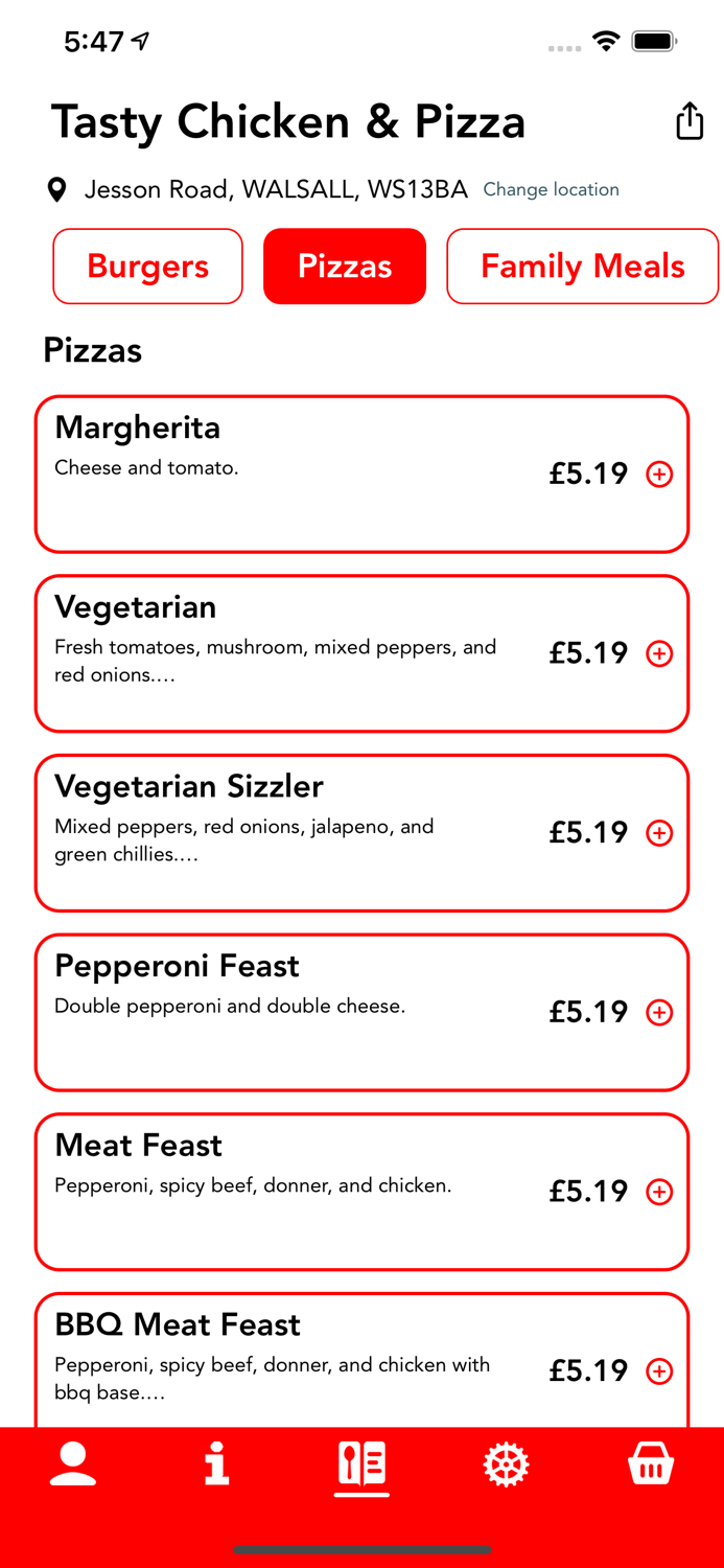 Tasty chicken and pizza