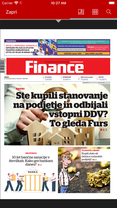 Poslovni dnevnik Finance Screenshot
