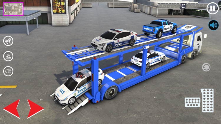 US Police Car Transporter Game screenshot-4