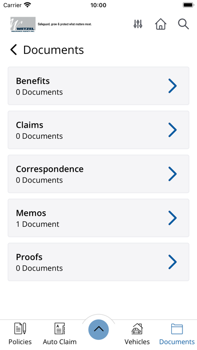 Wetzel Insurance Agency Screenshot