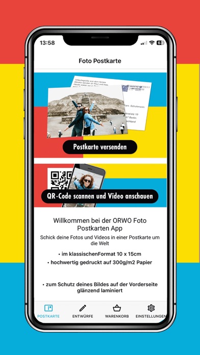 ORWO Foto Postkarten Screenshot