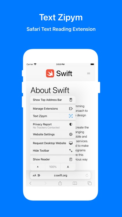 Text Zipym Reading Extension