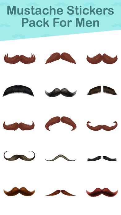 Mustache Stickers Pack For Men Screenshot