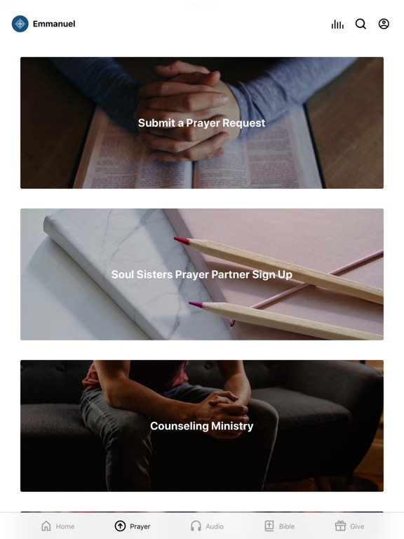 Emmanuel Presbyterian Church iPad screenshot 2 - Education app